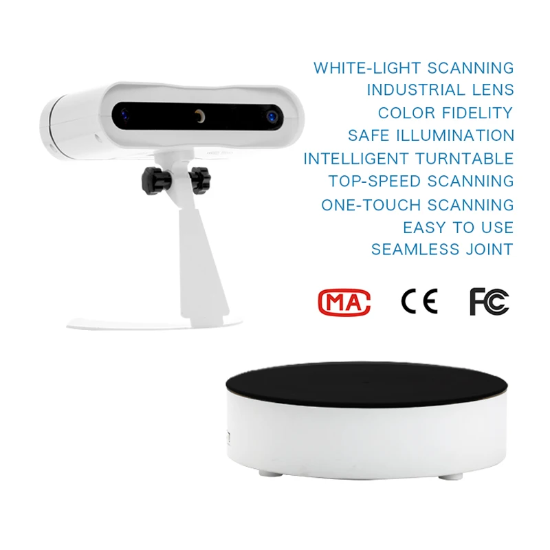  CAT-1 Full Color standard 3D ScannerFull-Automatic TriPro FunScan-1 with 3 Millions Pixels supporti
