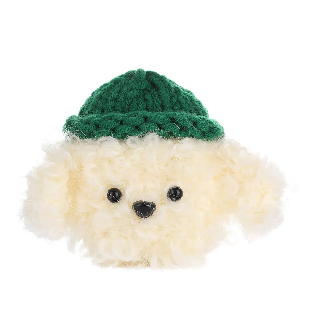 

Cute Puppy Knitted Plush Earphone Cover Skin Case For Anti-lost Protection Box Earphones Daily Decoration Anti Scratch