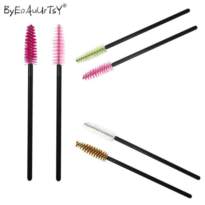 50PcsPack Disposable Micro Eyelash Brushes Mascara Wands Applicator Wand Brushes Eyelash Comb Brushes Spoolers Makeup Tool Kit (4)