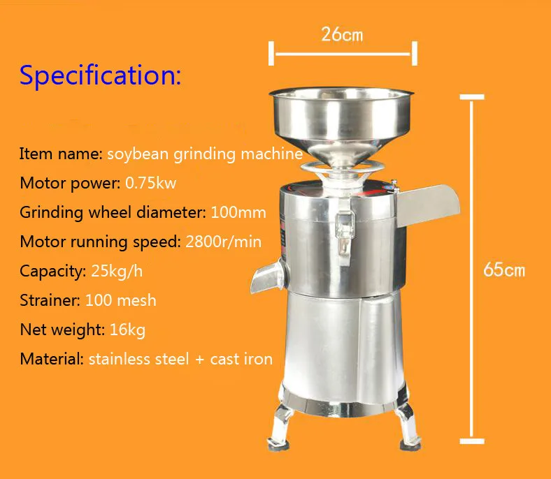 Commercial Soybean Milk Juicer Grain Grinder Blender Soy Milk Maker