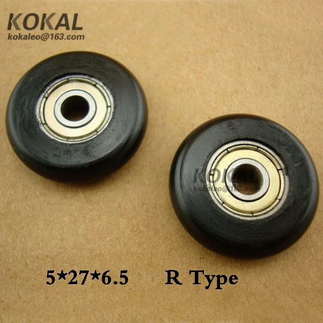 

[R0527-6.5]Low noise 5*27*6.5 POM coated deep groove ball bearing for suitcase or travelling case pulley wheel