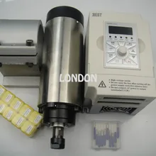 CNC Шпиндельный комплект ER16 1.5KW воздушного охлаждения шпинделя+ 10 шт. ER16 цанги+ 1.5KW VFD инвертор+ поддержка шпинделя+ ЧПУ Биты для гравировки