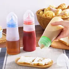 DoreenBeads Plastic Cream Jam Salad Dressing Tool Soybean Sauce Vinegar Cruet Oil Olive Pump Spray Bottle Pink Blue 1PC