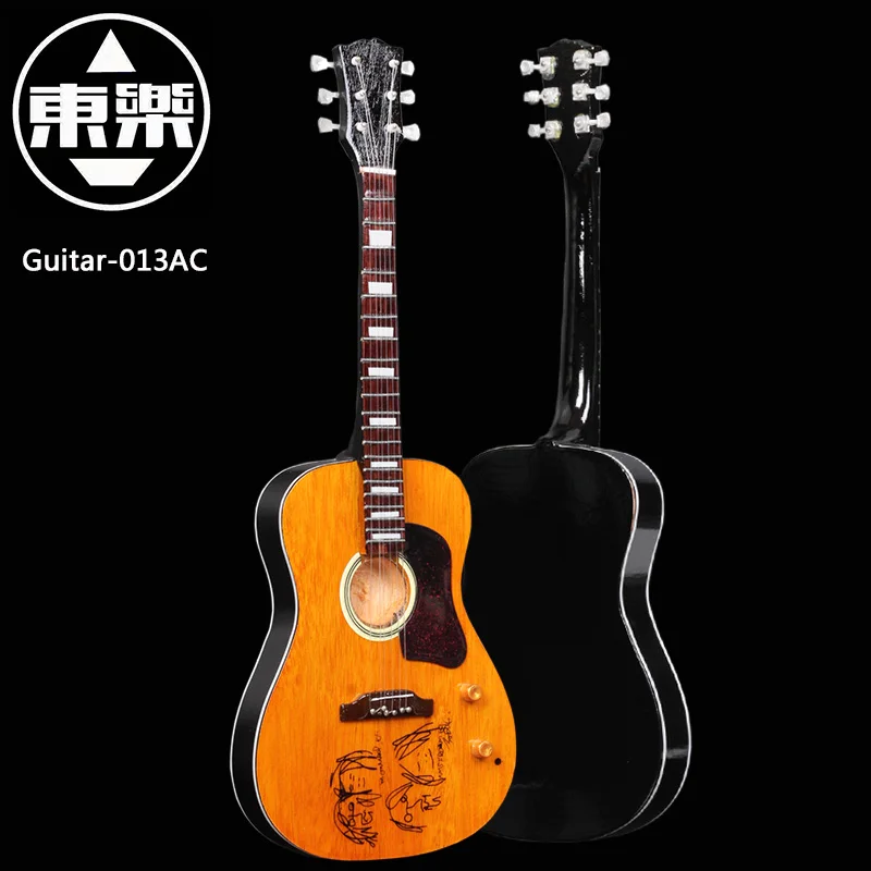 

Wooden Handcrafted Miniature Guitar Model guitar-013AC Guitar Display with Case and Stand (Not Actual Guitar! for Display Only!)