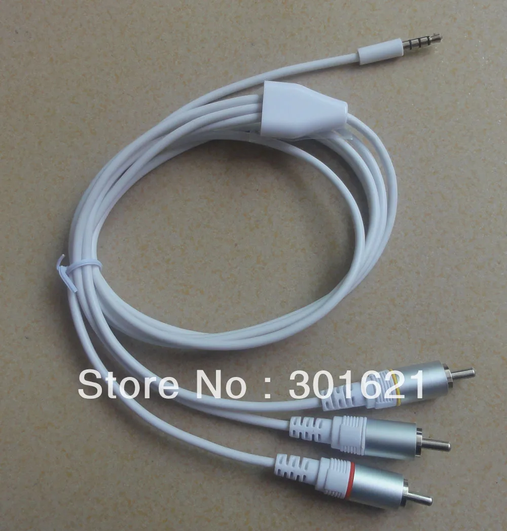 3.5mm Mini AV to 3 RCA Male Adapter Audio Video Cable 2m lengthin