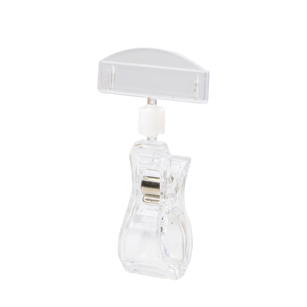 

10pcs Good Quality Clear Pop Plastic Sign Paper Card Display Price Label Tag Promotion Clips Holders In Supermarket Retails