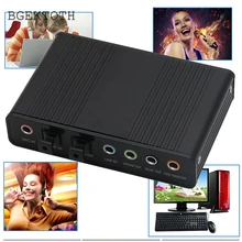 BGEKTOTH 1 Set USB 5.1 Channel External Optical Audio Fiber Sound Card S/PDIF for Laptop PC DN001