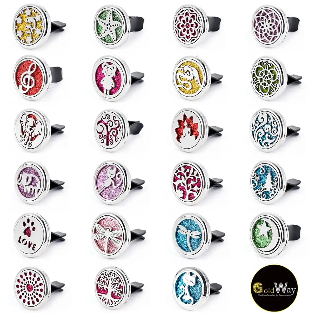 

Hot Aromatherapy Car Perfume Diffuser with Dolphin Elephant Cat Dragon Symbols Clip Car Air Vent Freshener Essential Oil Lockets