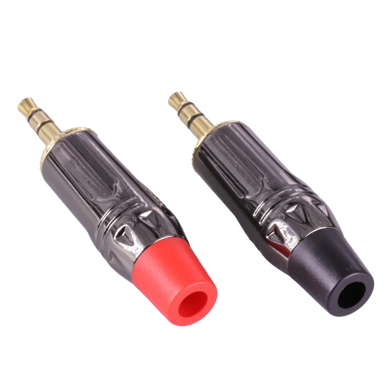 100pcs lot Jack 3 5mm 3 Pole Stereo Male Plug Audio Connector 24K Gold Plated Headphone 3 5mm Plug Wire Connectors