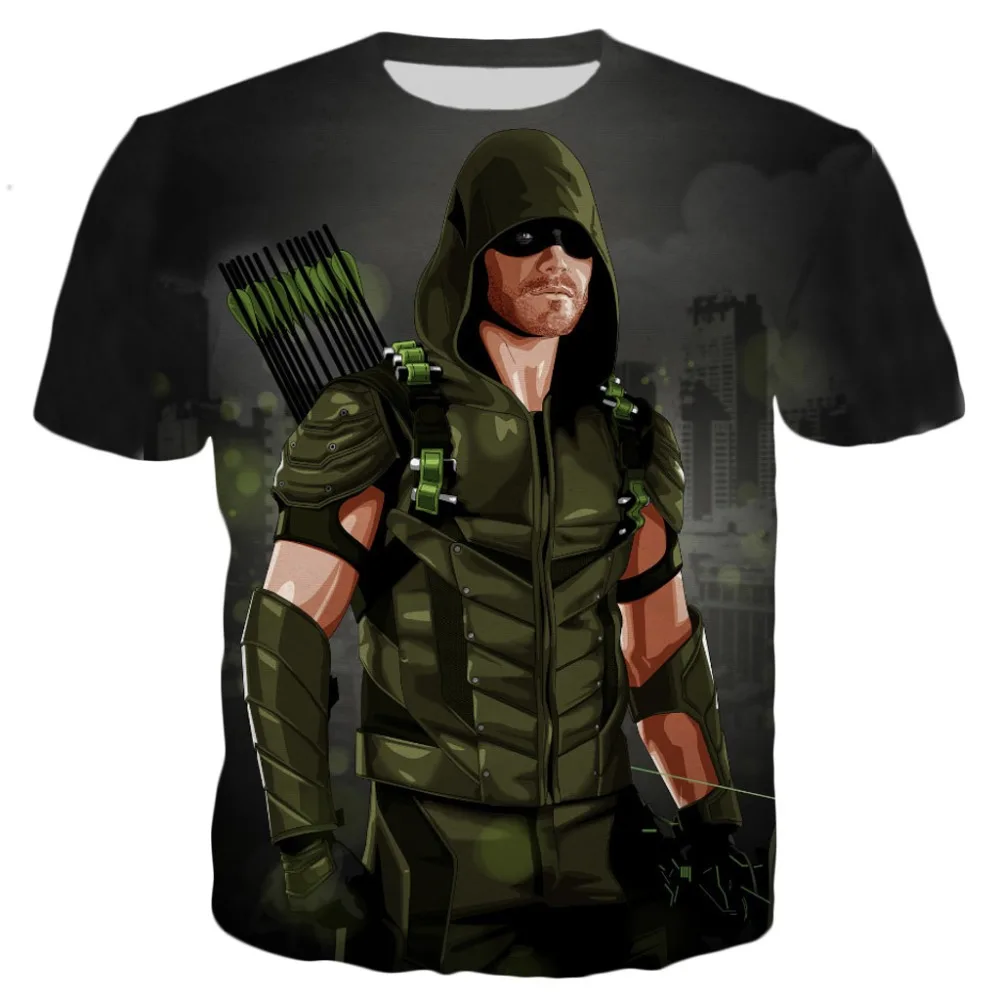 

YX GIRL Brand T-shirt 2019 summer New Fashion t shirt movies Arrow Superhero 3d Print Men Women Casual Cool t shirt