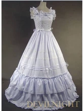 White Sleeveless Sweet Long Victorian Dress Victorian Dress Up Game