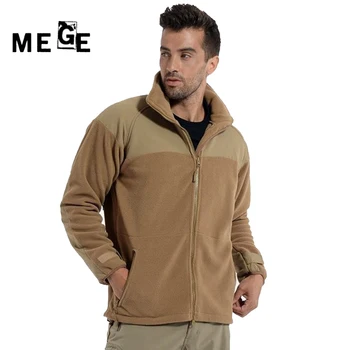 

MEGE Men Jackets Autumn Winter Tactical Fleece Thermal Coat, Men Hunting Jacket, Military Army Training Sportswear