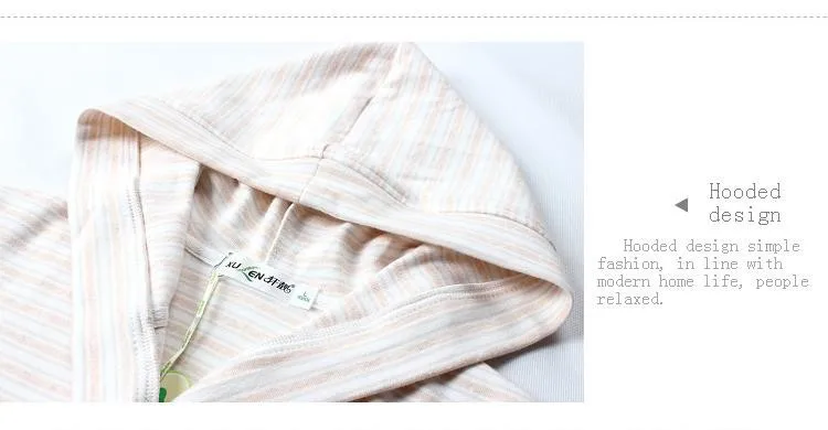 Высококачественные Новые Модные халат осенью и зимой пару пижамный комплект хлопок полосатый халат повседневные мужские халаты для женщин