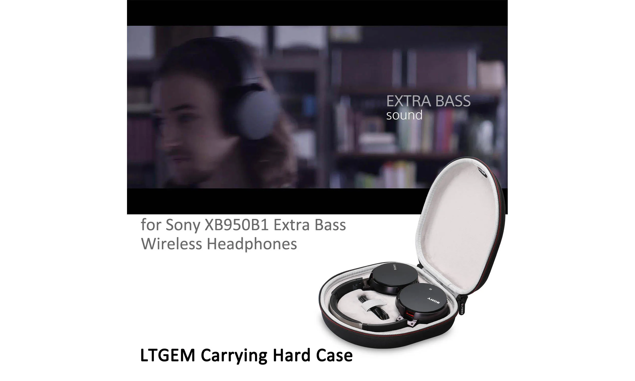 Жесткий чехол LTGEM из ЭВА для Sony XB950B1 беспроводные наушники с дополнительными
