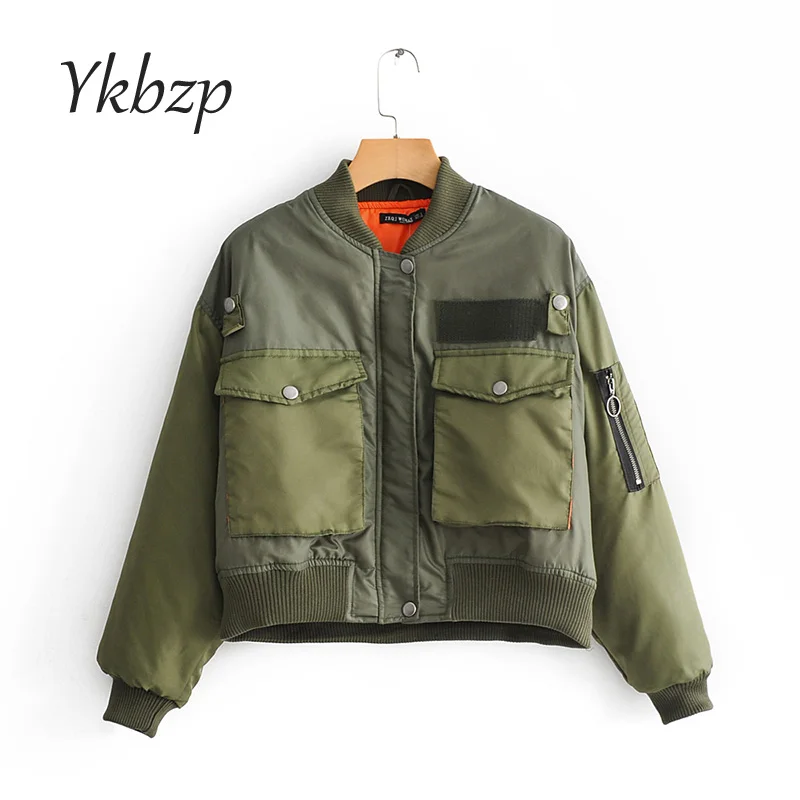 

2019 New fashion street women's army green winter jacket female warm coat