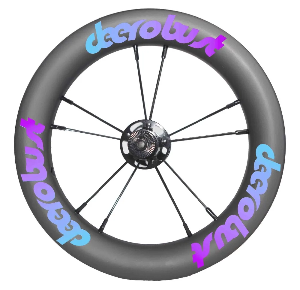 balance bike carbon wheels gradient decal