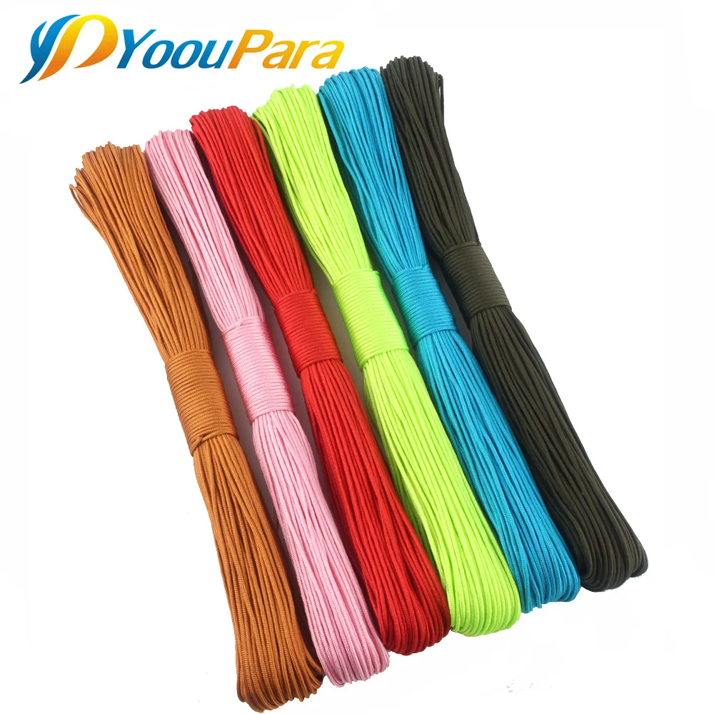 20 шт 100 футов 2 мм Paracord одна подставка шнуры Paracorde веревка шнур для DIY ювелирных