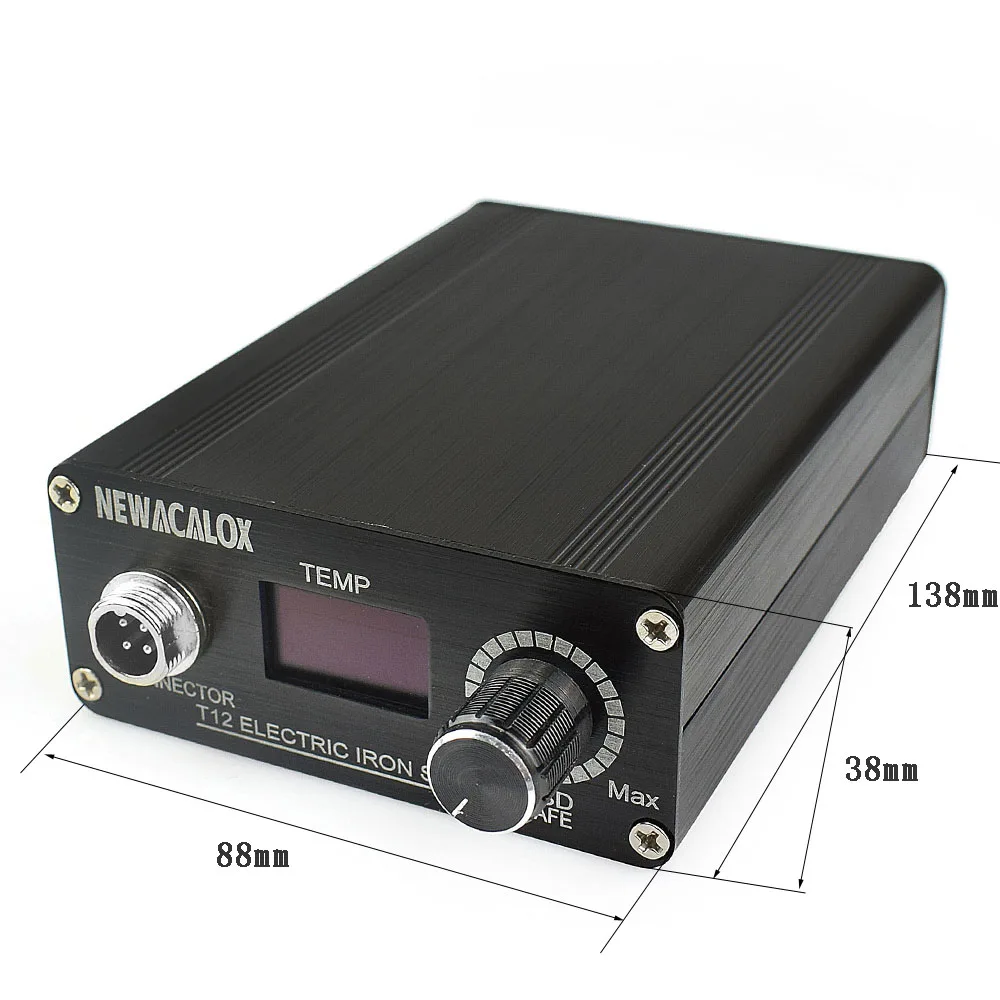 NEWACALOX OLED T12 Мини паяльная станция ЕС 220 V 96 W Температура контроллер Портативный