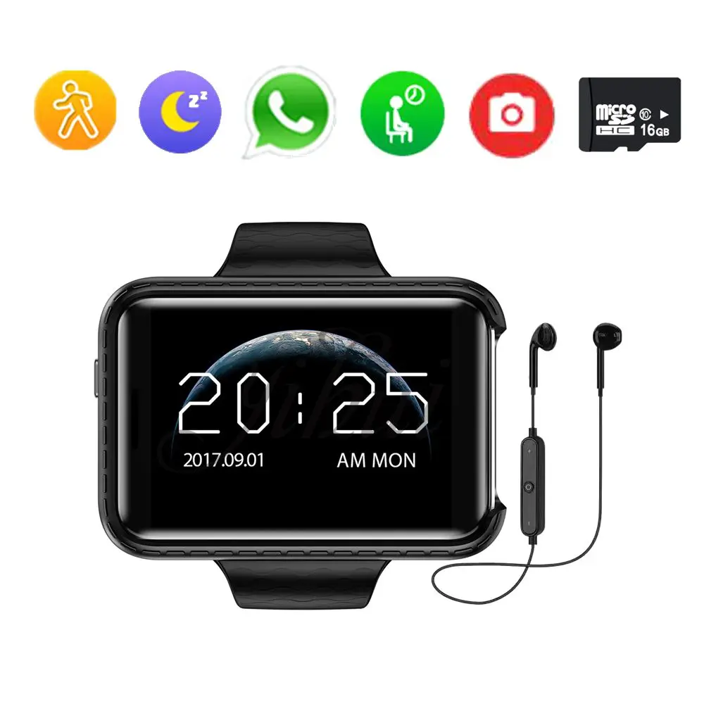 

2018 smart watch DM98 i5s rectangle 2.2 inch support music SIM TF Card Driving recorder MTK2502 perfect For IOS/android phone