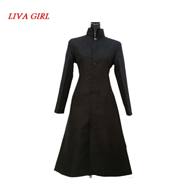 LIVA GIRL Matrix/черный костюм для костюмированной вечеринки Плащ Neo|neo trench coat|cosplay