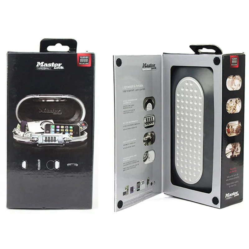 Master Lock Portable Safe Box Password Lock Mini Safes Security Strongbox Wire Rope Fixed Jewelry Cash Card Phone Storage Boxes