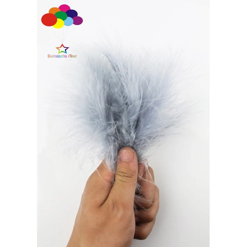 

500pcs 100% natural turkey soft fluff feather Dyed gray 15-20cm/6-8inch for Diy costume mask headdress
