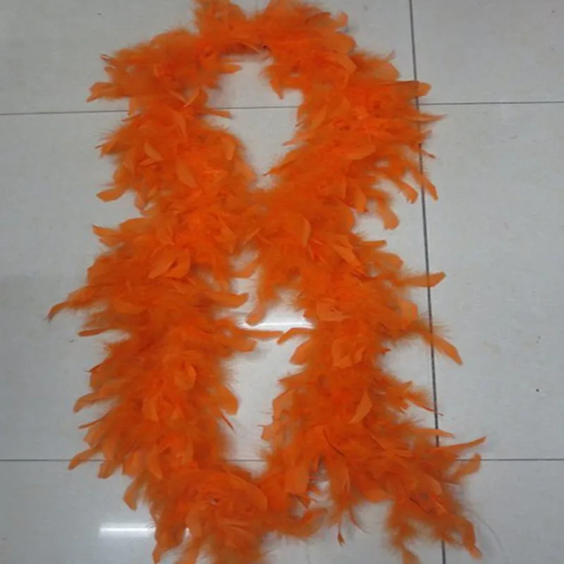 1 шт. 37 г 2 ярдов/длина турецкие перья питона, использование: свадебные, вечерние, украшение дома, шарф, все виды цветов на выбор - Цвет: orange