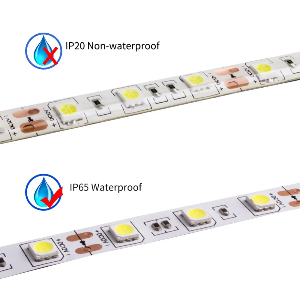 Светодиодная лента 12 В постоянного тока гибкая светильник одная RGB SMD 2835 5050 пульт