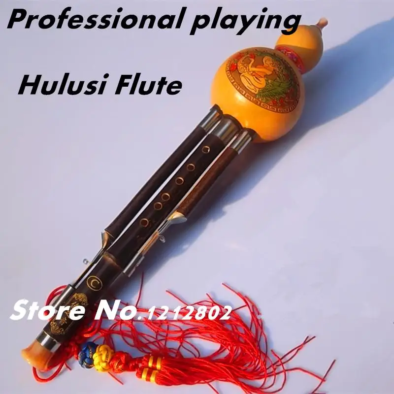 Cucurbit Flute Hulusi Natural Gourd and Bamboo Flauta Hulusi C/ bB Key