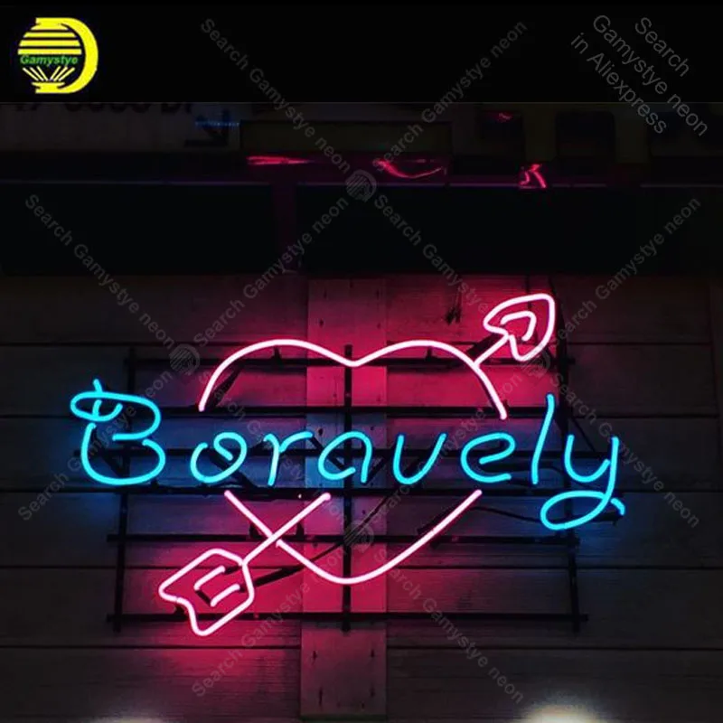 Us 105 0 25 Off Neon Night Sign For Boravely Korean Neon Lights Bedroom Wall Decoration Hotel Custom Lamp Advertise Letrero Neon Enseigne Lumine In