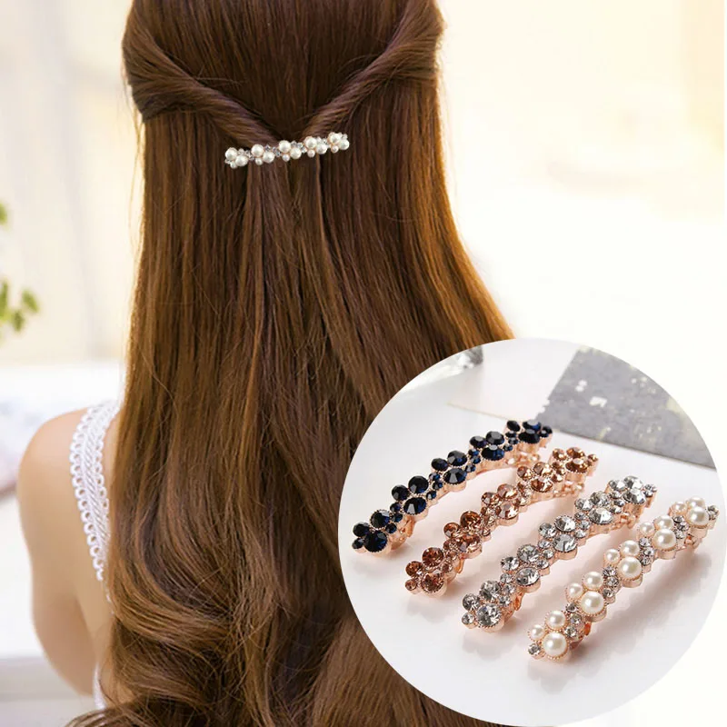 LNRRABC 1 шт. распродажа высокое качество 5 цветов кристалл жемчуг Элегантные женские заколки для волос аксессуары для волос