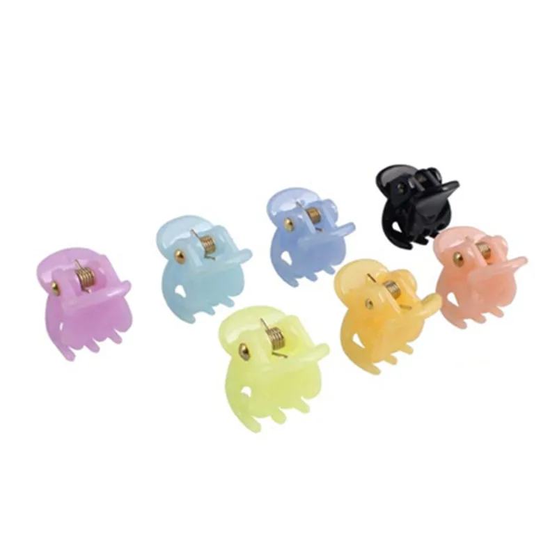 cheap New 12pcs Women Girls Hair Mini Candy color Claws Clips Jaws Clamps Summer Hair Grips Styling crab claw clip Hair Accessories