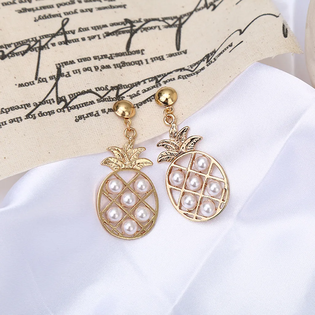 

Irregular Shaped Beads Geometric Pineapp Shape Creative Earrings Women's Jewelry
