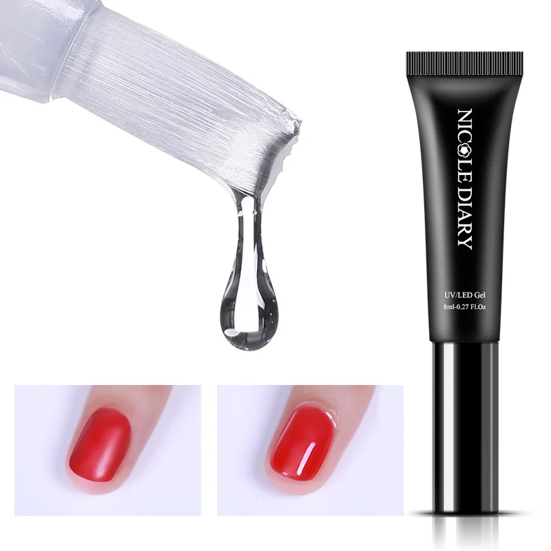 

NICOLE DIARY 8ml No Wipe Top Coat Base Coat Quick Dry Soak off Nail Art Gel Polish DIY Design Manicure Gel Varnish