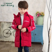 Winter long children in children’s wear cotton-padded clothes boy with thick coat cotton-padded jacket