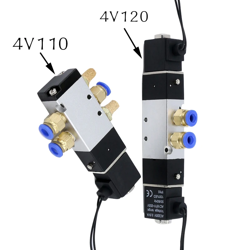 Электромагнитный клапан 4V110-06 двухпозиционный пятипозиционный Цилиндр управления электромагнитный реверсивный клапан 04 06 08
