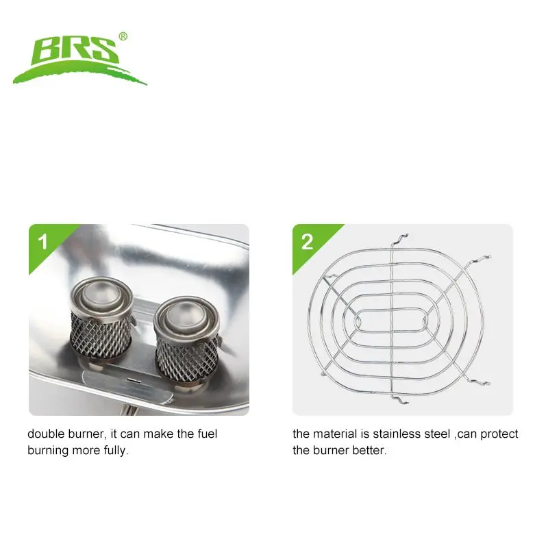 BRS портативный газовый нагреватель Кемпинг Рыбалка грелка Бутан-пропан Двойные горелки нагревательная плита Инфракрасный луч газовый нагреватель быстросохнущая ткань