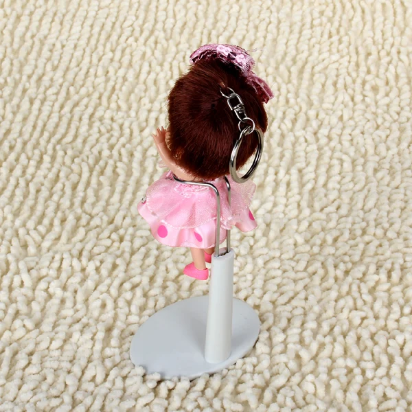 10x White Adjustable Doll Stand Display Holder 14-20cm for Doll Bear toys Metal doll stands with plastic base display doll 