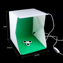 Модный мини складной студийный лайтбокс Регулируемая Яркость светодиодное освещение маленькая Мобильная Студия фон аксессуары для фотостудии