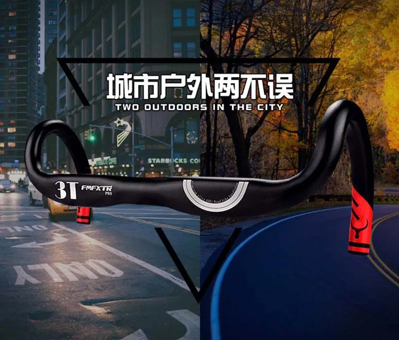 FMF Alloy 31.8mm Bike Road Handlebar Ultra Light BMX Road Bike Bent Bar Racing Handlebar 420mm Ox Horn Handlebar High Quality