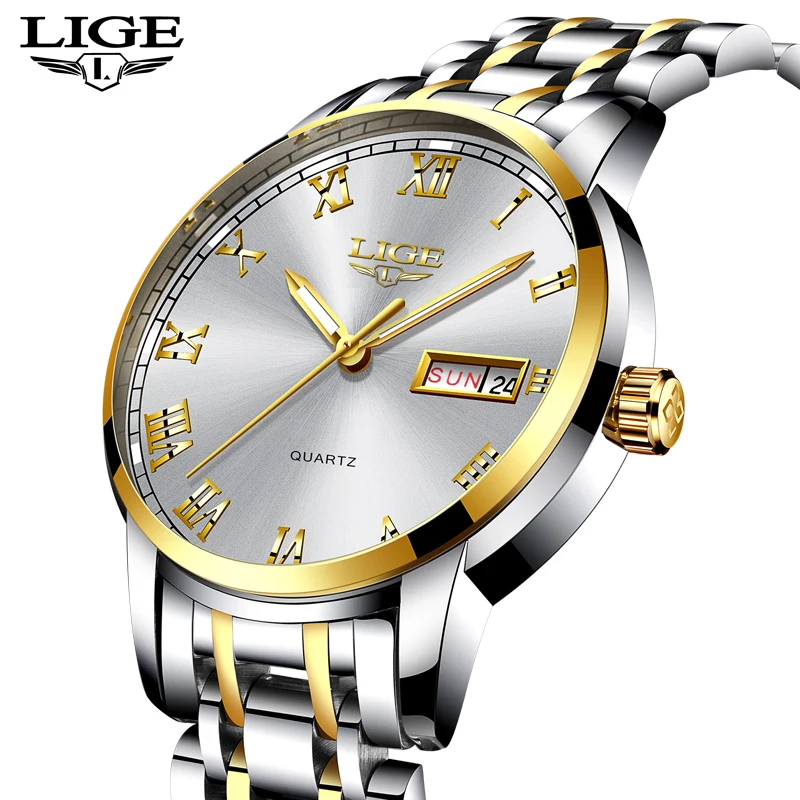 

2019 New Watches Men Luxury Brand LIGE Fashion Business Watches Men's Waterproof Leather Quartz Analog Clock Relogio Masculino