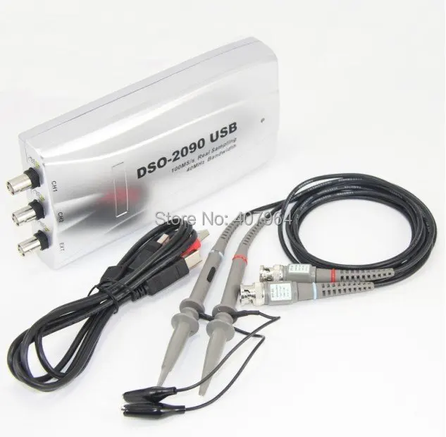 

Portable Oscilloscope Hantek DSO2090 Digital Oscilloscope USB PC Oscilloscope 100MS/s 40MHz DSO-2090