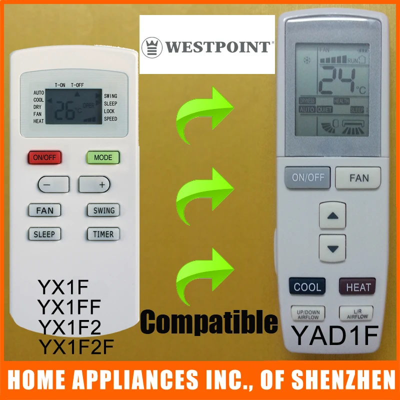 Westpoint split ac remote manual