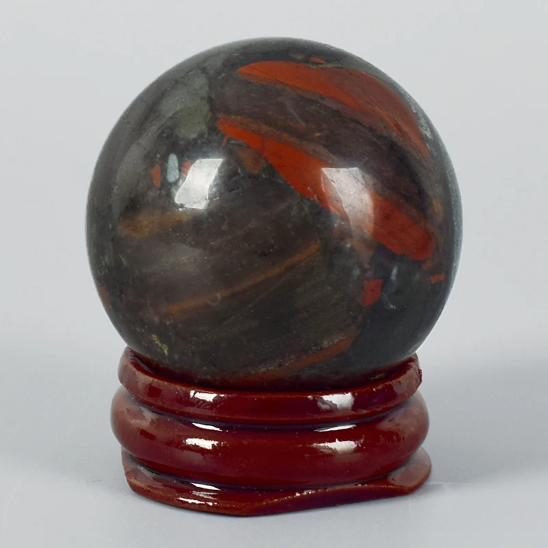 

1 pieces 40mm Diameter Natural Blooded Gemstone Sphere Crystal Balls Feng shui Home Decor