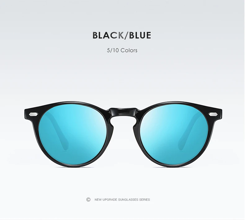 JackJad Fashion TR90 Frame Polarized Round Style Sunglasses Rivet Discolor Lens Brand Design Sun Glasses Oculos De Sol A576