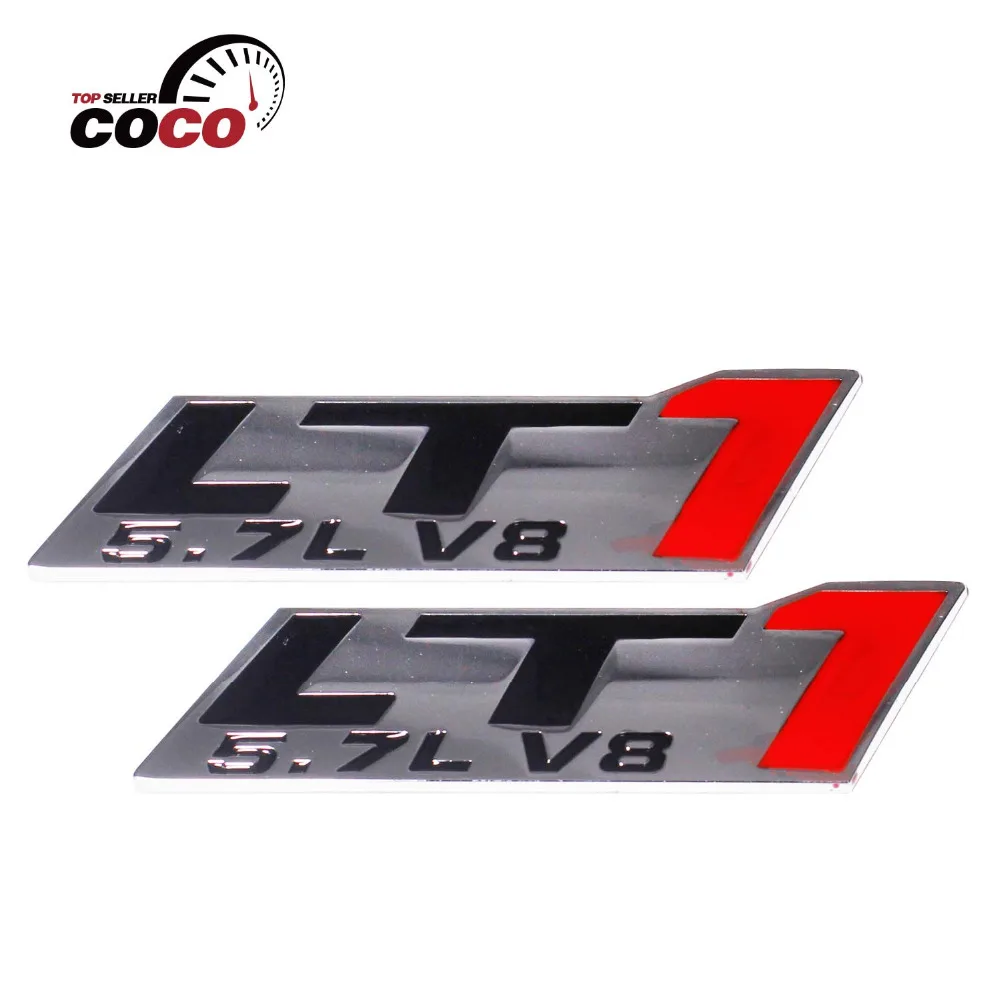 

1PC car styling V8 5.7L LT1 BUMPER Trunk FENDER HOOD 3D Chrome LOGO METAL EMBLEM DECAL BADGE STICKER Racing Decal