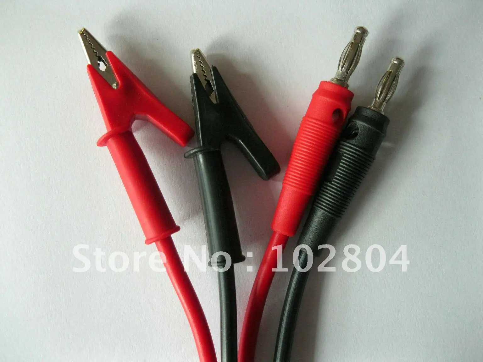 

Alligator Clip to B Type Banana Plug Silicone Lead Test Cable High voltage1 Colors Red Black1 Set(2pcs) per lot