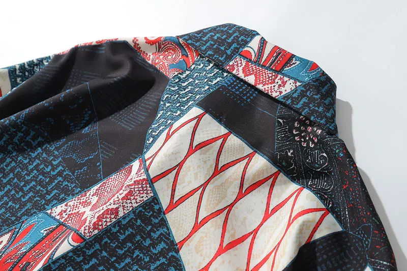 Ukiyo E Geometry Patchwork Shirts 6