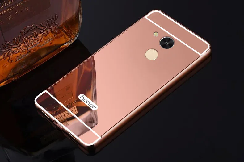 phone case for huawei Thời trang Sang Trọng Rose Gold Gương Trường Hợp Đối Với Huawei Honor 6A Alumimum Kim Loại Khung shell Back Cover cho Huawei Honor Chơi 6A phone case for huawei Cases For Huawei