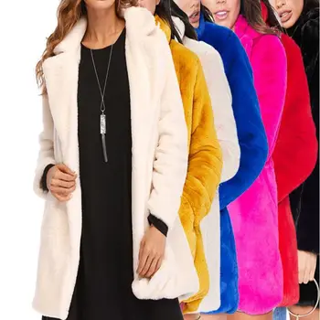 

Brieuces 7 Colors 2018 Fashion Faux Fur Coat Winter Women Casual Faux Fox Fur Winter Jacket Women Plus Size casaco feminino